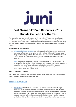 Best Online SAT Prep Resources - Your Ultimate Guide to Ace the Test