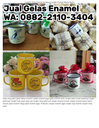 Ô882.2IIÔ.౩ᏎÔᏎ (WA) Gelas Enamel Jogja Harga Souvenir Cangkir Enamel