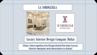 Luxury Interior Design Company Dubai