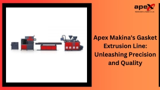 Apex Makina's Gasket Extrusion Line Unleashing Precision and Quality