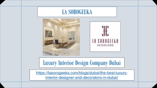 Luxury Interior Design Company Dubai