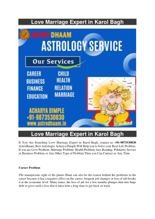 Love Marriage Expert Karol Bagh  91-9873530830