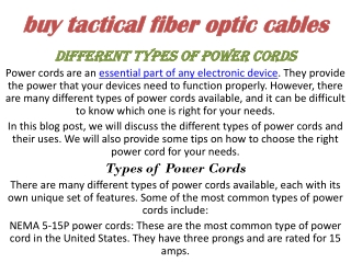 buy tactical fiber optic cables (ppt)