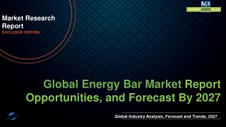 Energy Bar Market Worth US$ 935.8 million by 2027