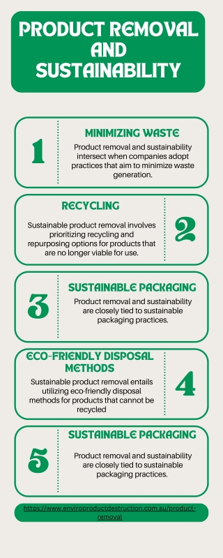 Product removal and sustainability