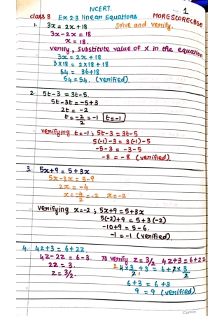 Ncert chapter 2, Linear Equations in one variable  Ex 2.3