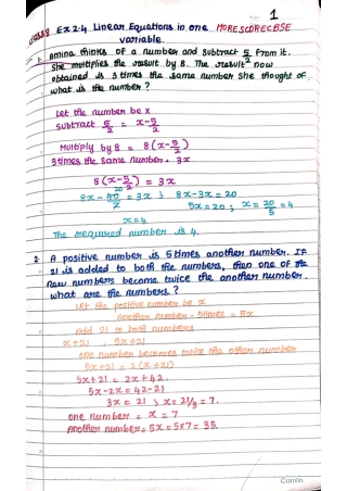 class 8 Ex 2.4 chapter 2, linear equations in one variable