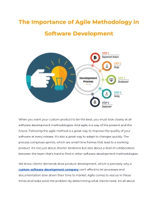 The Importance of Agile Methodology in Software Development