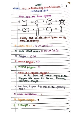 Ex 3.1 & Ex 3.2 class 8 Chapter 3, Understanding quadrilaterals