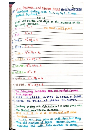 Ex 6.1 Ex 6.2 Ncert Chapter 6, Squares and Square roots