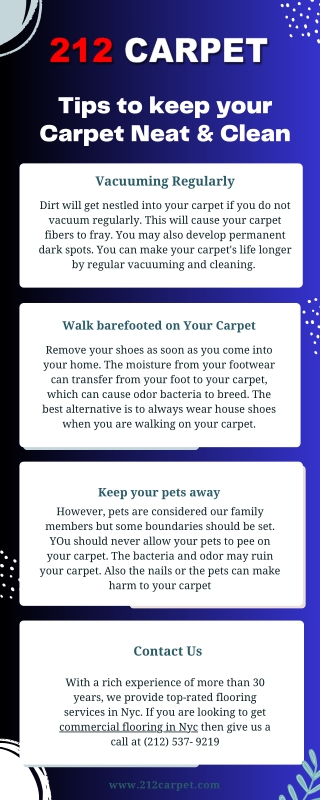 Tips to keep your Carpet Neat & Clean