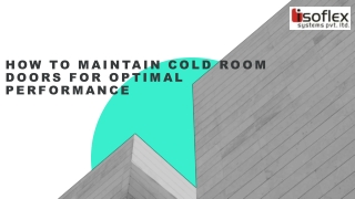 Cold Room Doors Manufacturers