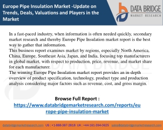 Europe Pipe Insulation Market