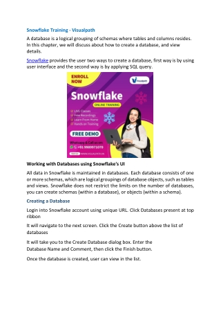 Snowflake Training Online