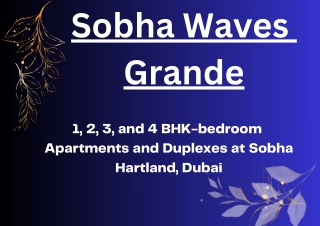 Sobha Waves Grande In Dubai E-Brochure