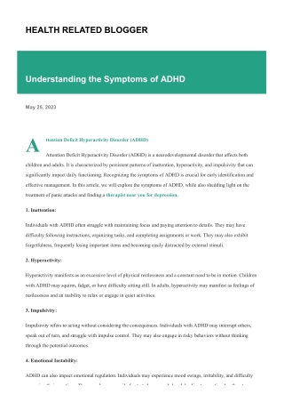 Understanding the Symptoms of ADHD