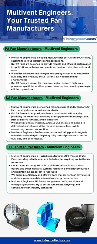 Multivent Engineers Your Trusted Fan Manufacturers