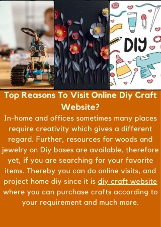 Top Reasons To Visit Online Diy Craft Website