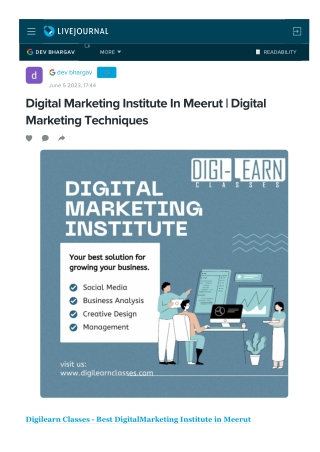 Digital Marketing  Institute In Meerut | Digital Marketing Techniques