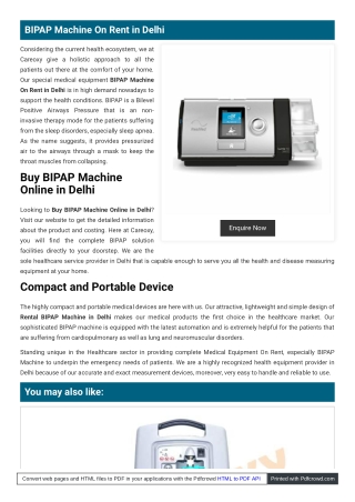 Affordable Respiratory Support - Rent a BIPAP Machine Today