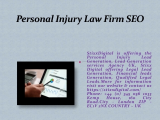 Personal Injury Law Firm SEO