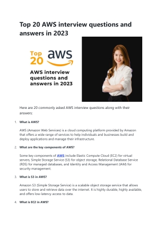 Top 20 AWS interview questions and answers in 2023