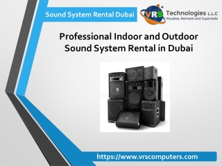 Professional Indoor and Outdoor Sound System Rental in Dubai