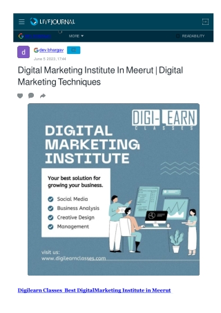 Digital Marketing  Institute In Meerut | Digital Marketing Techniques