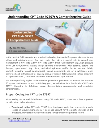 Understanding CPT Code 97597: A Comprehensive Guide