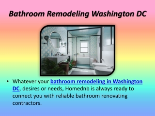 Bathroom Remodeling Washington DC