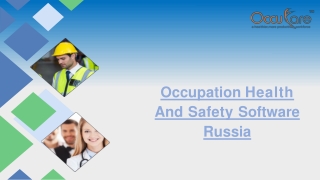 Occupation Health And Safety Software in russia