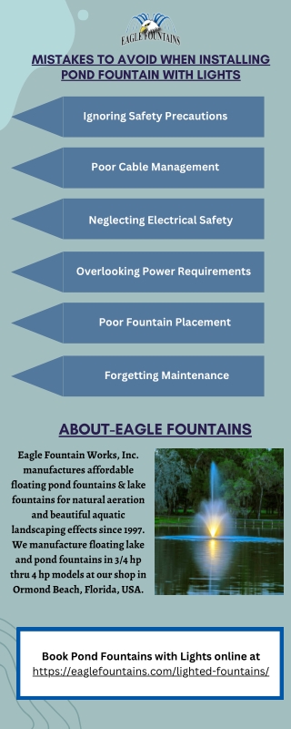 Mistakes to Avoid When Installing Pond Fountain with Lights