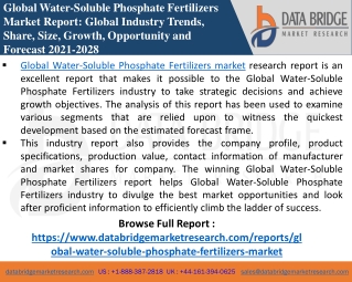 Water-Soluble Phosphate Fertilizers -Chemical Material