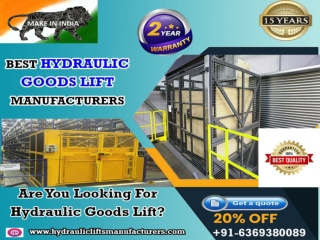 Hydraulic Goods Lift, Wall Mounted Goods Lift, Industrial Goods Lift, Chennai