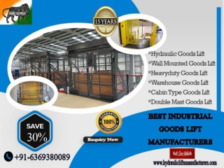 Industrial Goods Lift, Cabin Type Goods Lift, Warehouse Goods Lift, Chennai