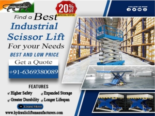 Industrial Scissor Lift, Tilt Scissor Lift Table, Gravity Roller Scissor Lift, Chennai