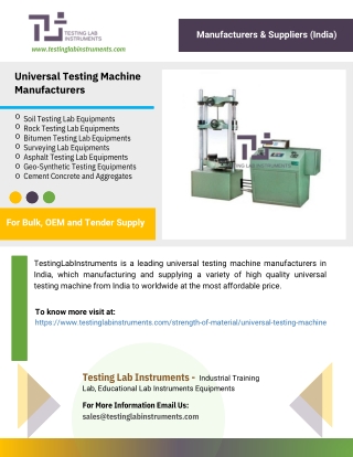 Universal Testing Machine Manufacturers