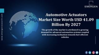 Automotive Actuators Market Size, Demand and 2030 Future Insights