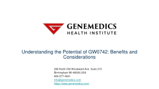 Understanding the Potential of GW0742 Benefits and Considerations