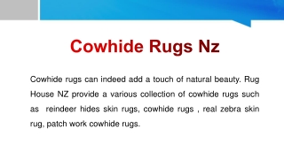 Cowhide Rugs Nz