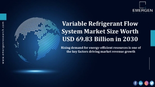 Variable Refrigerant Flow System Industry (US, Europe, China, Japan) 2030