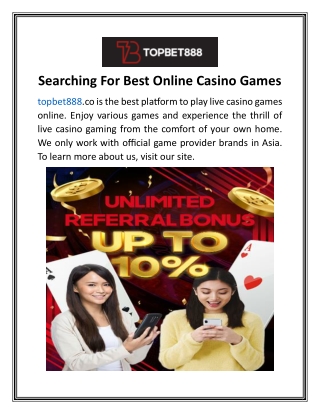Searching For Best Online Casino Games
