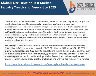 Global Liver Function Test Market – Industry Trends and Forecast to 2029