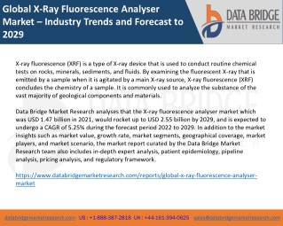 Global X-Ray Fluorescence Analyser Market – Industry Trends and Forecast to 2029