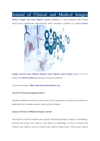 Journal of Clinical and Medical Images