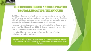 A Must Follow Guide To Resolve Quickbooks Error 12002 Quickly