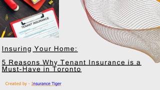 Top 5 Benefits of Tenant Insurance in Toronto