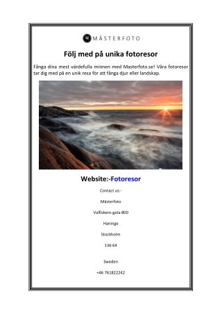Följ med på unika fotoresor