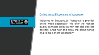 Online Weed Dispensary In Vancouver Buyweed.cc