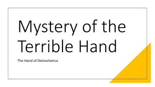 Mystery of the Terrible Hand
